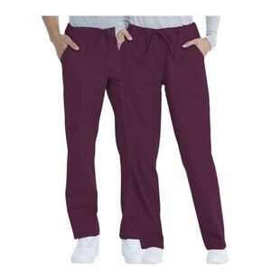 Scrubstar Unisex Solid scrubs Drawstring Pant Wine 3XL.